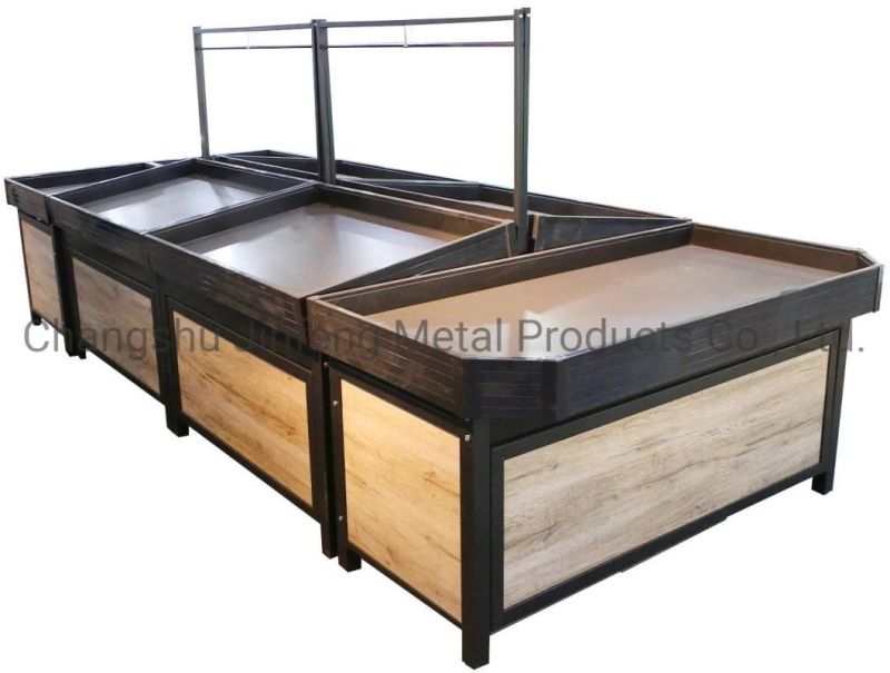 Supermarket Shelf Customized Wooden Display Stand for Fruit and Vegetable