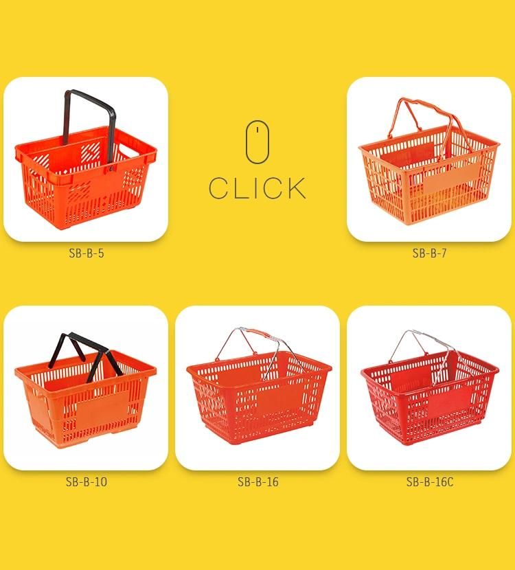 Japanese Style Double Basket Trolley Carts for Grocery Stores