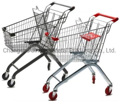 Supermarkets Metal Shopping Carts Shopping Malls Trolleys with Wheels