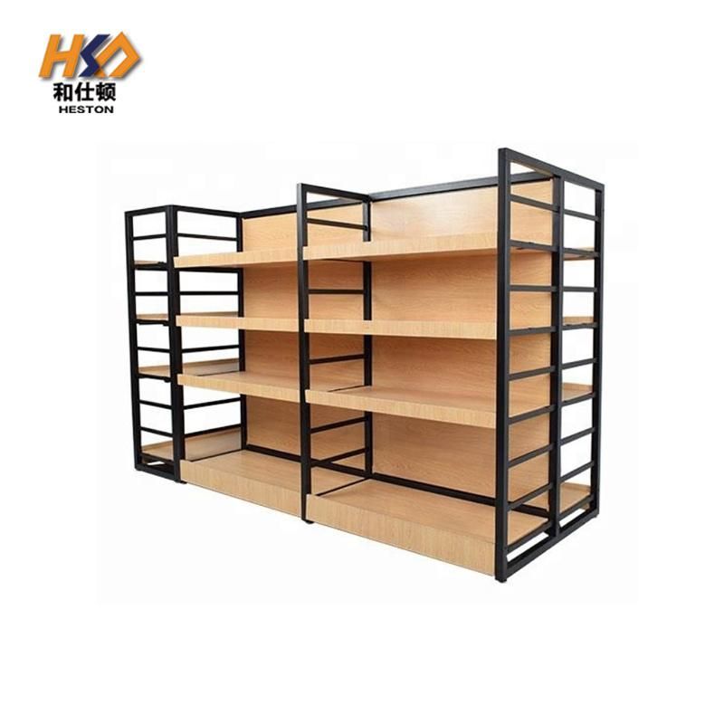 Good Quality Floor Wood Advertising Display Sign Supermarket Shelf for Shopping Mall