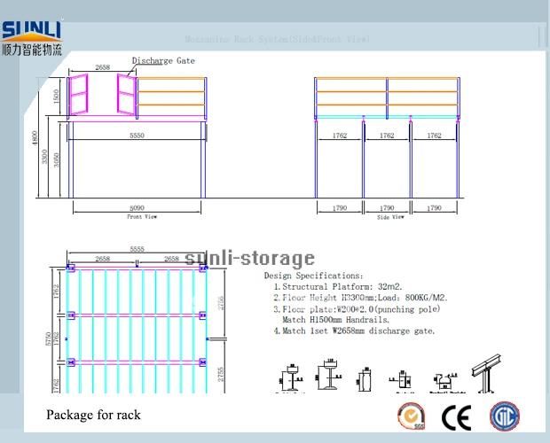 Heavy Duty Steel Structure Mezzanine Floor Platform for Industrial Warehouse Storage Racking