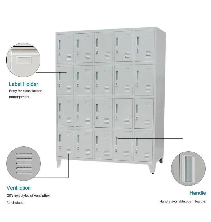 20 Doors Clothes Cupboard Design Storage Portable Steel Locker