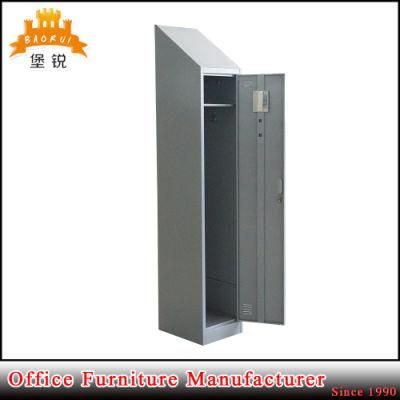 Slop Top Clothes Storage Single Door Steel Locker for Students Gym