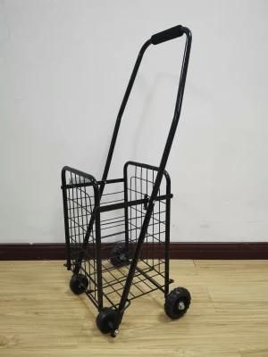 Factory Metal Supermarket Folding Shopping Trolley Personal Luggage Carts