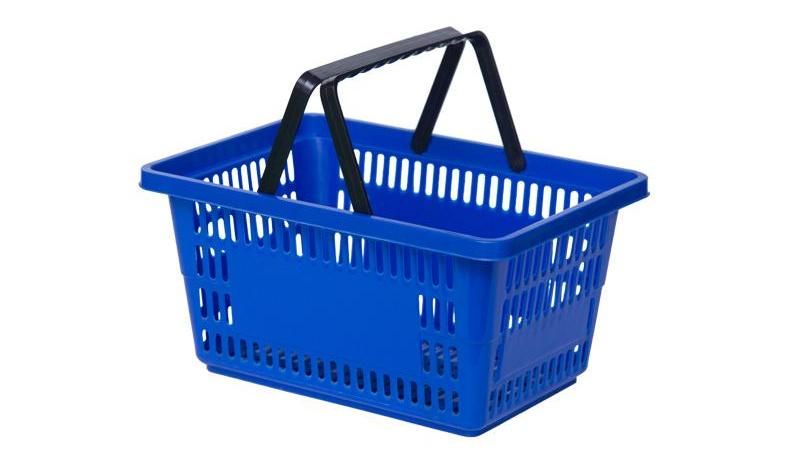 Good Quality Supermarket Hole Portable Plastic Hand Shopping Basket