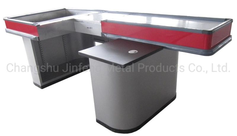 Supermarket Standard Checkout Counter Metal Cashier Desk