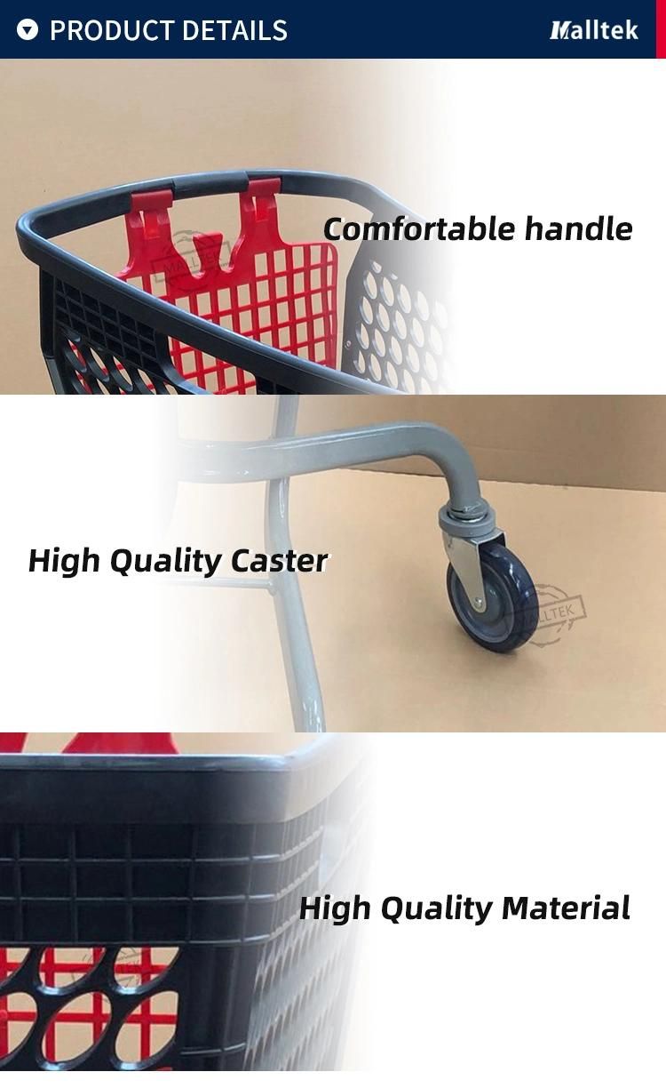 New Fashion Retail Grocery Store Plastic Supermarket Shopping Cart