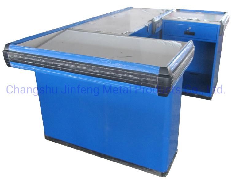 Supermarket Stainless Steel Top Cover Casher Table