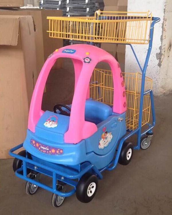 Supermarket Plastic Kids Toy Car Children Shopping Trolley Cart on Sale