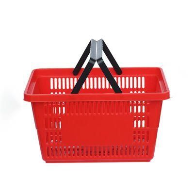 Customized Logo Colorful Hand Basket Supermarket Plastic Shopping Basket