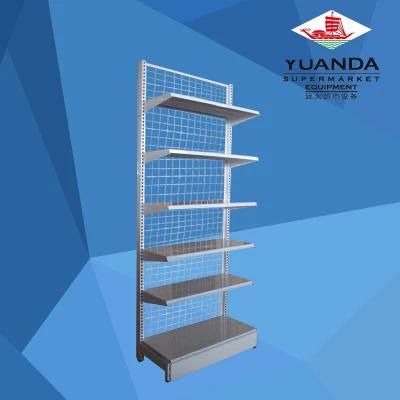 Supermarket Single Sides Wire Back Shelf Store Metal Display Racks