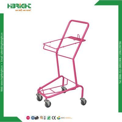 Supermarket Wire Trolley Shopping Plastic Basket Cart