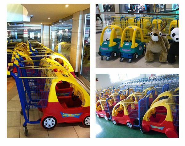 Hot Selling Kiddy Children Shopping Cart Mall Car Trolley for Kids