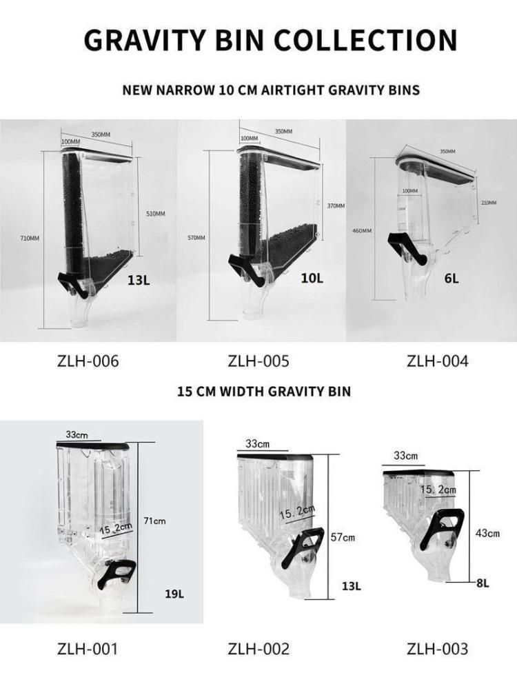 10L Bulk Cereal Gravity Dispensers