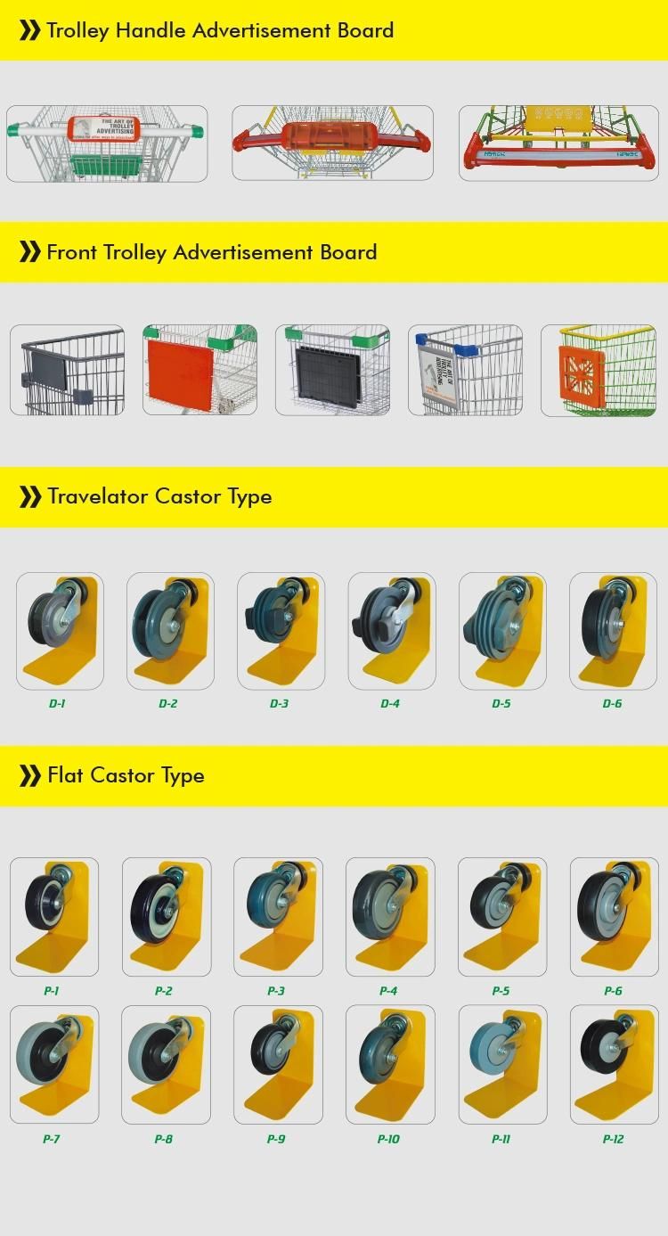 Supermarket Full Plastic Shopping Trolley Cart