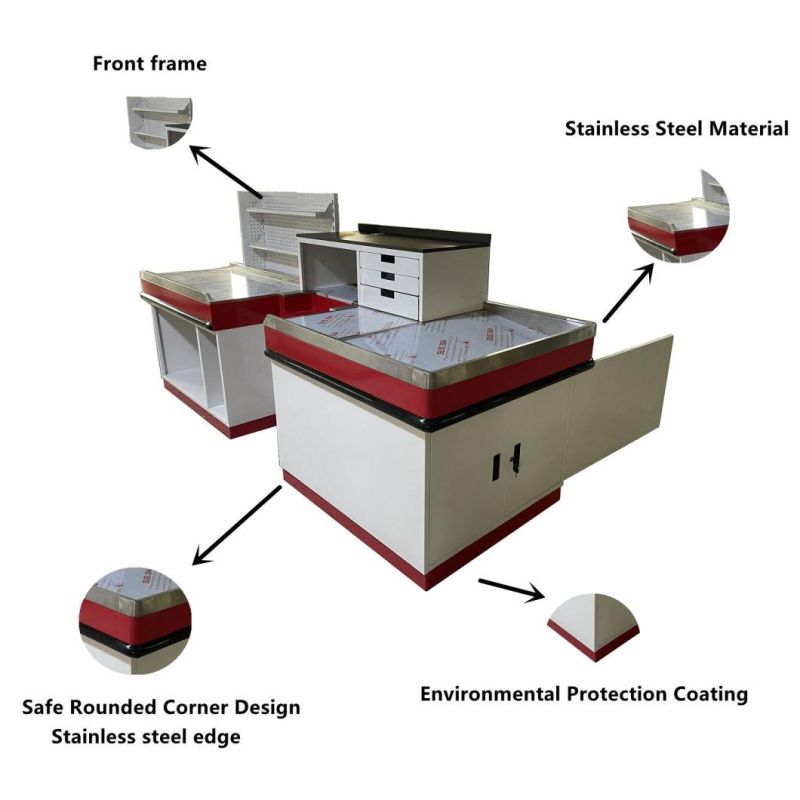 Supermarket Cashier Store Checkout Counter for Sale
