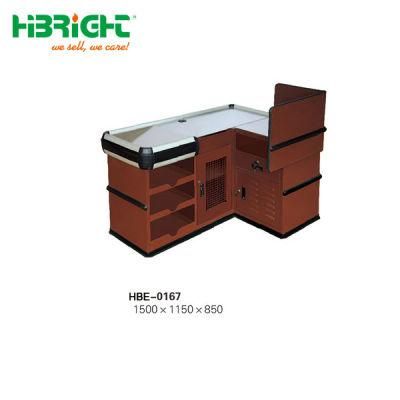 Customized Color Wood Grain Transfer Printing Grocery Store Cash Counter