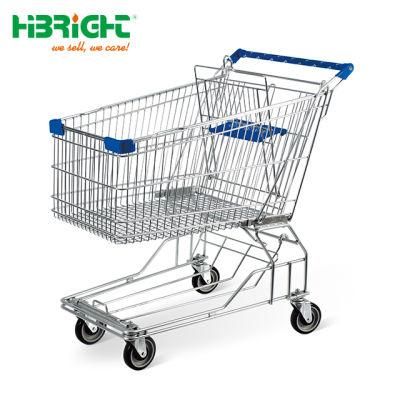 Durable Shopping Trolley Supermarket Cart with Logo Handle