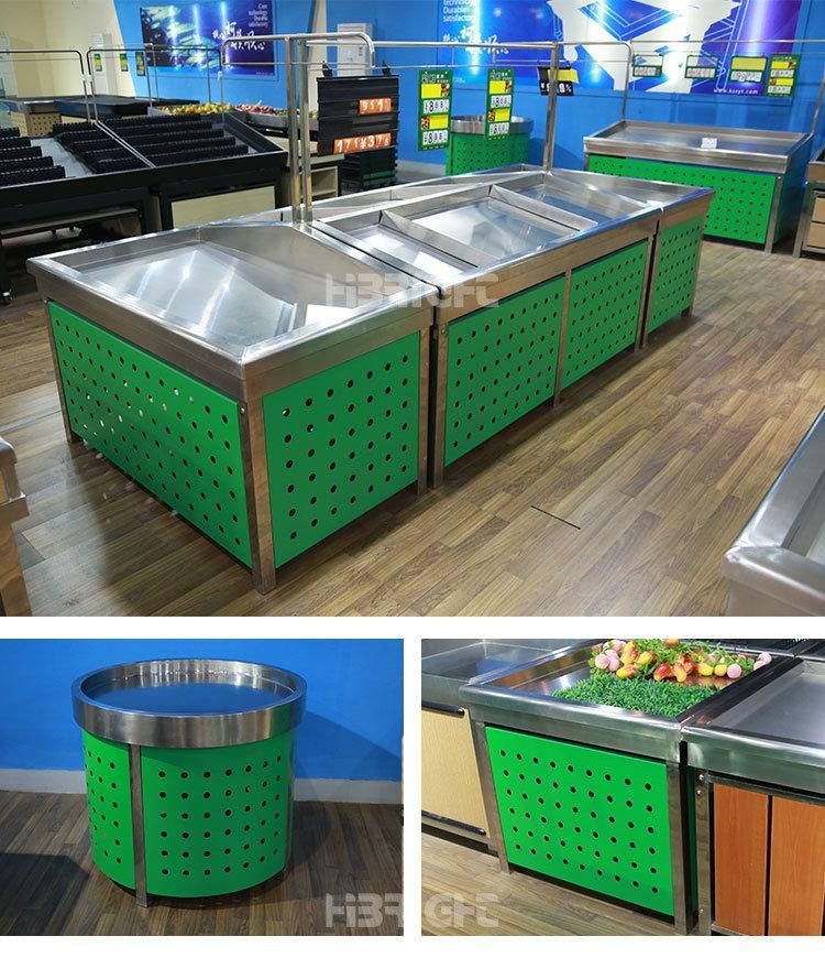 Folding Metal Vegetable Fruit Display Rack for Retail Shop