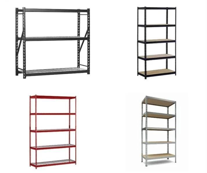 Powder Coated Metal Light Duty Warehouse Storage Rack Shelf