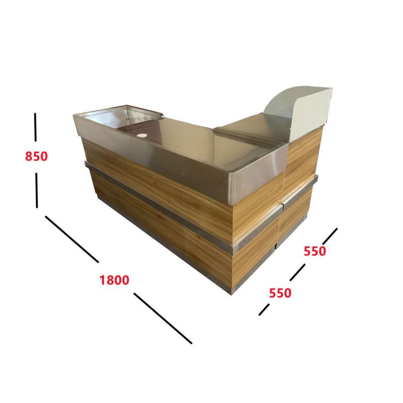 Checkout Counter with Sensor Conveyor Belt for Supermarket