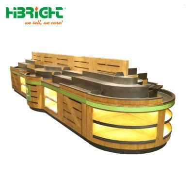 Supermarket Wood Vegetable Display Shelf Fruit Display Rack