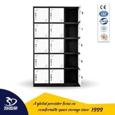 Small Compartment Steel Locker 15 Door Metal Locker Cabinet