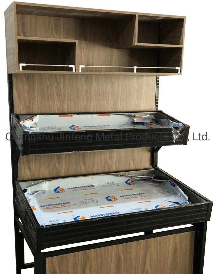 Supermarket Equipment Modern Wooden Fruit Display Shelve