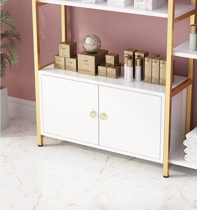 Shopping Mall Wood and Acrylic Wall Unit Cabinet Store Furniture Makeup Mac Cosmetic Cabinet Display Stand