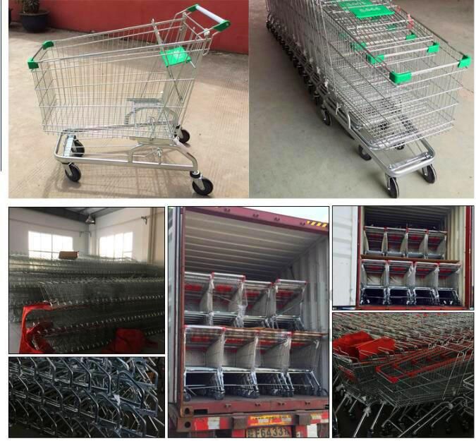 80L-200L Plastic Supermarket Grocery Shopping Trolley Cart