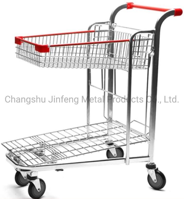 Supermarket Promotional Inventory Wholesale Folding Shopping Cart