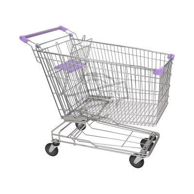 Asian Big Size Dimension Supermarket Hand Shopping Retail Cart