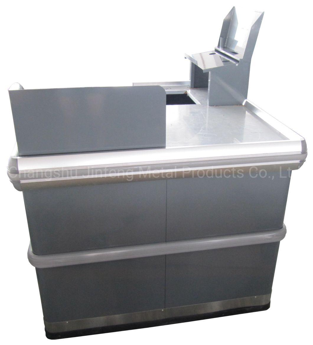 Supermarket Cashier Table Shop Metal Cashier Desk