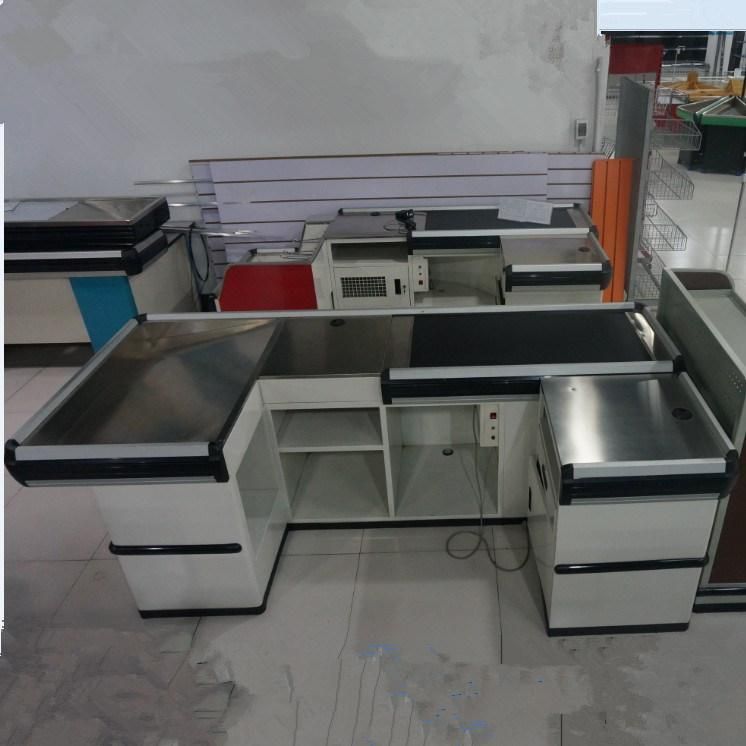 Factory Direct Price Stainless Electric Cashier Counter Retail Cashier Counter