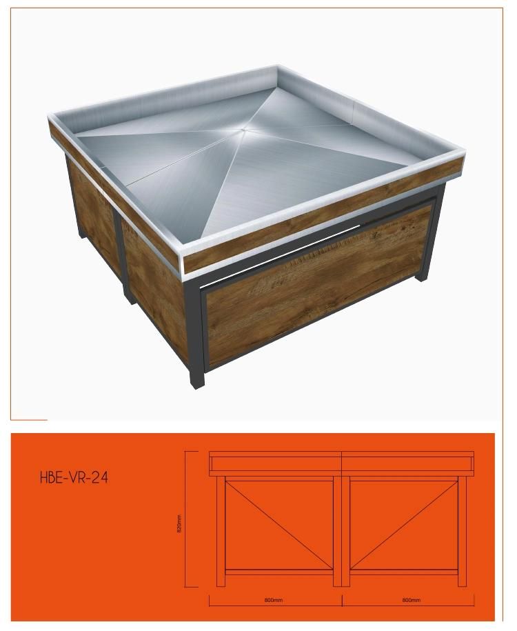 Wholesale Supermarket Wooden Metal Promotional Display Desk