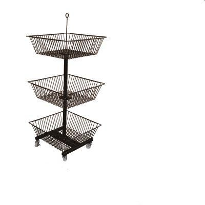 Supermarket Hanging Wire Rotating Basket Display Rack