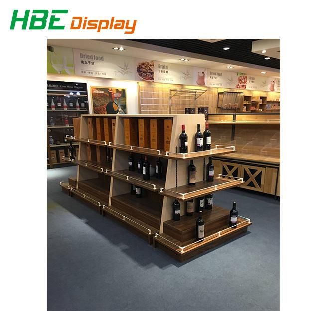 High Classic Store Wood Wine Display Rack