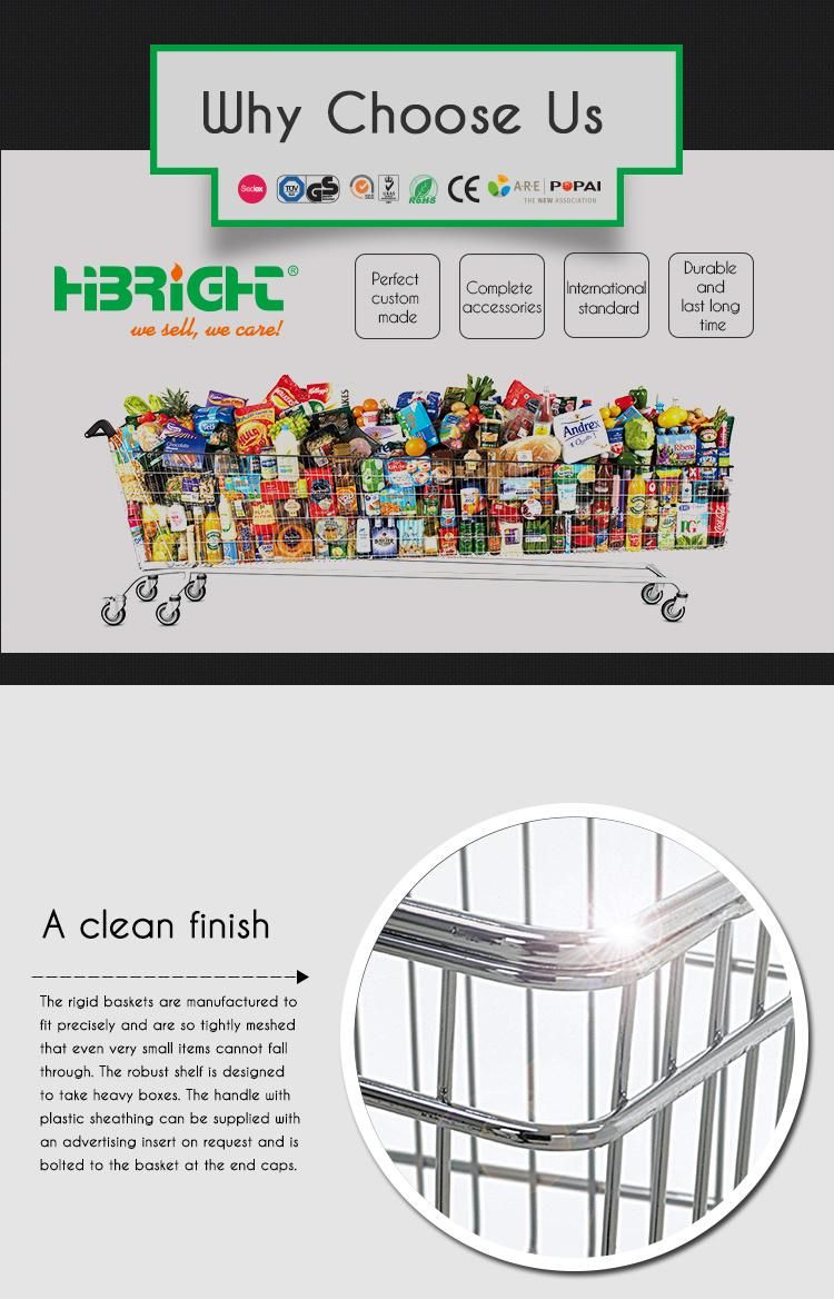 American Style Jumbo Size 300 Litres Metal Shopping Cart