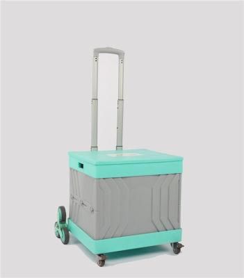 Wholesale Lightweight Shopping Trolley Plastic Folding Cart