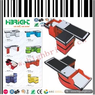 Length Customized Hypermarket Checkout Counter