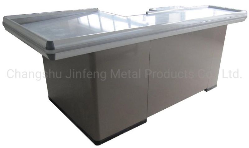 Supermarket Convenience Store Checkout Counter Metal Cashier Table Jf-Cc-060