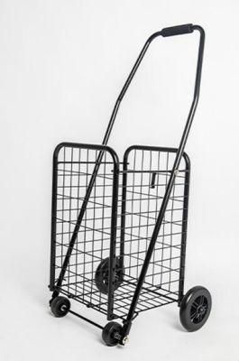 China Hot Sale Mini Metal Foldable Rolling Cart Folding Supermarket Shopping Trolleys