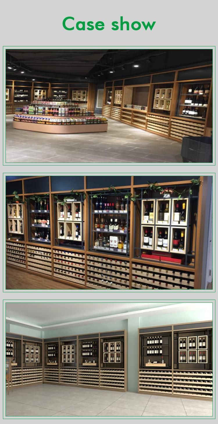 Supermarket Equipment Showcase Shelf and Metal Wine Rack