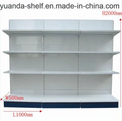 Supermarket Gondola Shelving Perforated Back Panel Shelf