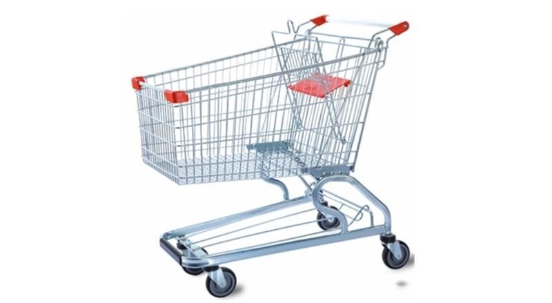 Custom Printing Logo 150 Liter American Style Supermarket Model-D Trolley