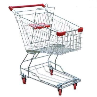 Supermarket Shopping Cart with 4 Wheels 60-240L High Quality Shopping Trolley