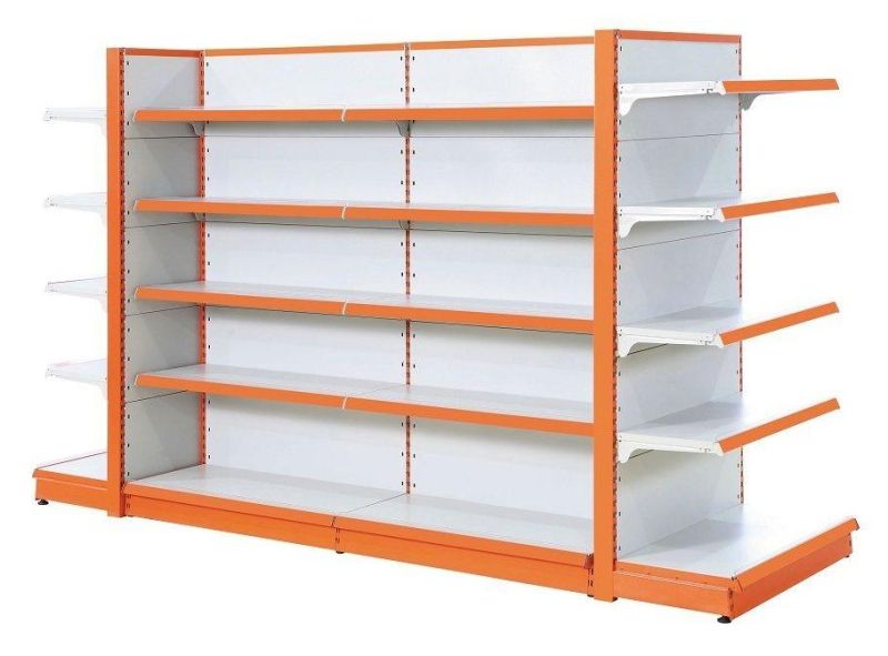 Factory Supplied Top Quality Supermarket Shelves Metal Double Side Display Rack