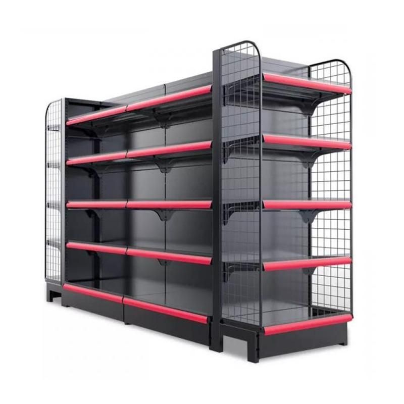 Grocery Store Shelves 4 Layers Supermarket Shelf System Gondola Supermarket Equipment Shelves