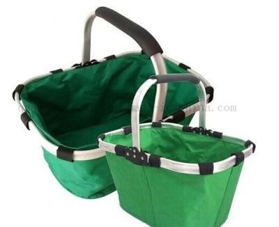 OEM Logo Promotional Advertising Folding Market Picnic Shopping Basket