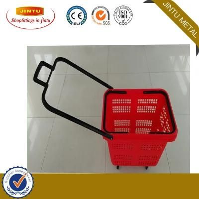 European New Style Retail Shopping Plastic Hand Basket